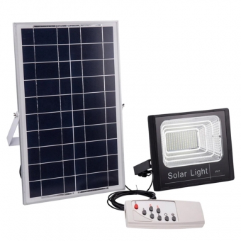 REFLETOR LED 60W COM PLACA SOLAR E CONTROLE REMOTO
