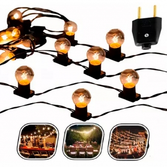 VARAL DE LUZES 20 METROS - COM LÂMPADAS