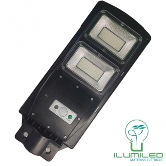 LUMINÁRIA PÚBLICA SOLAR COM CONTROLE E SENSOR 100W