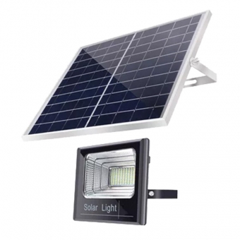 REFLETOR LED 100W COM PLACA SOLAR E CONTROLE REMOTO