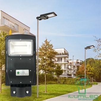 LUMINÁRIA PÚBLICA SOLAR COM CONTROLE E SENSOR 150W