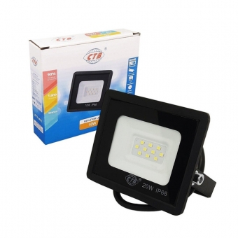 REFLETOR LED BLR-20F CARCAÇA PRETO