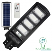 LUMINÁRIA PÚBLICA SOLAR COM CONTROLE E SENSOR 200W