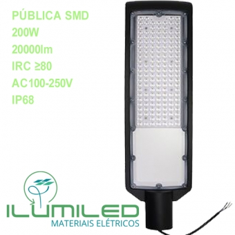 LUMINÁRIA PÚBLICA LED SMD - 200W - IP68 - BRANCO FRIO